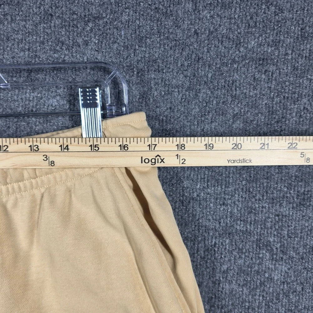 Jordan Basketball Shorts Mens Large Drawstrings Graphic Fleece Jumpman Tan